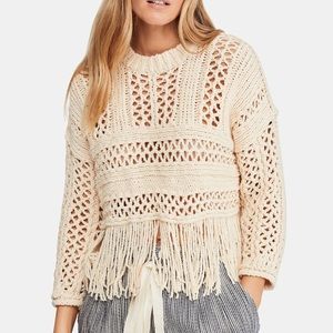Free People Sweaters - 🌸Free People Higher Love Cropped Fringed Sweater Free People Sweaters - 🌸Free People Higher Love Cropped Fringed Sweater